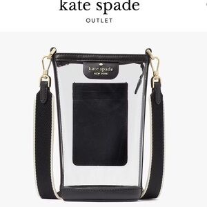 Kate Spade Clare Clear Crossbody Phone Bag Ships Free. Like New Condition